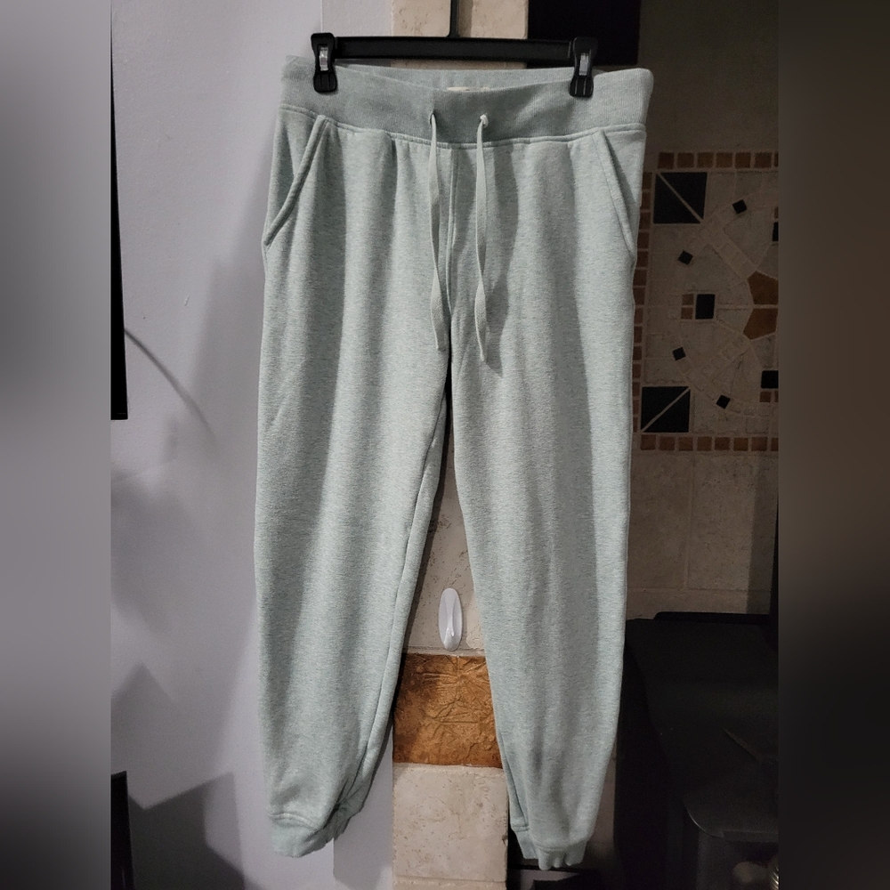 UGG Sweater Knit Sage Green Ribbed Joggers Size Medium